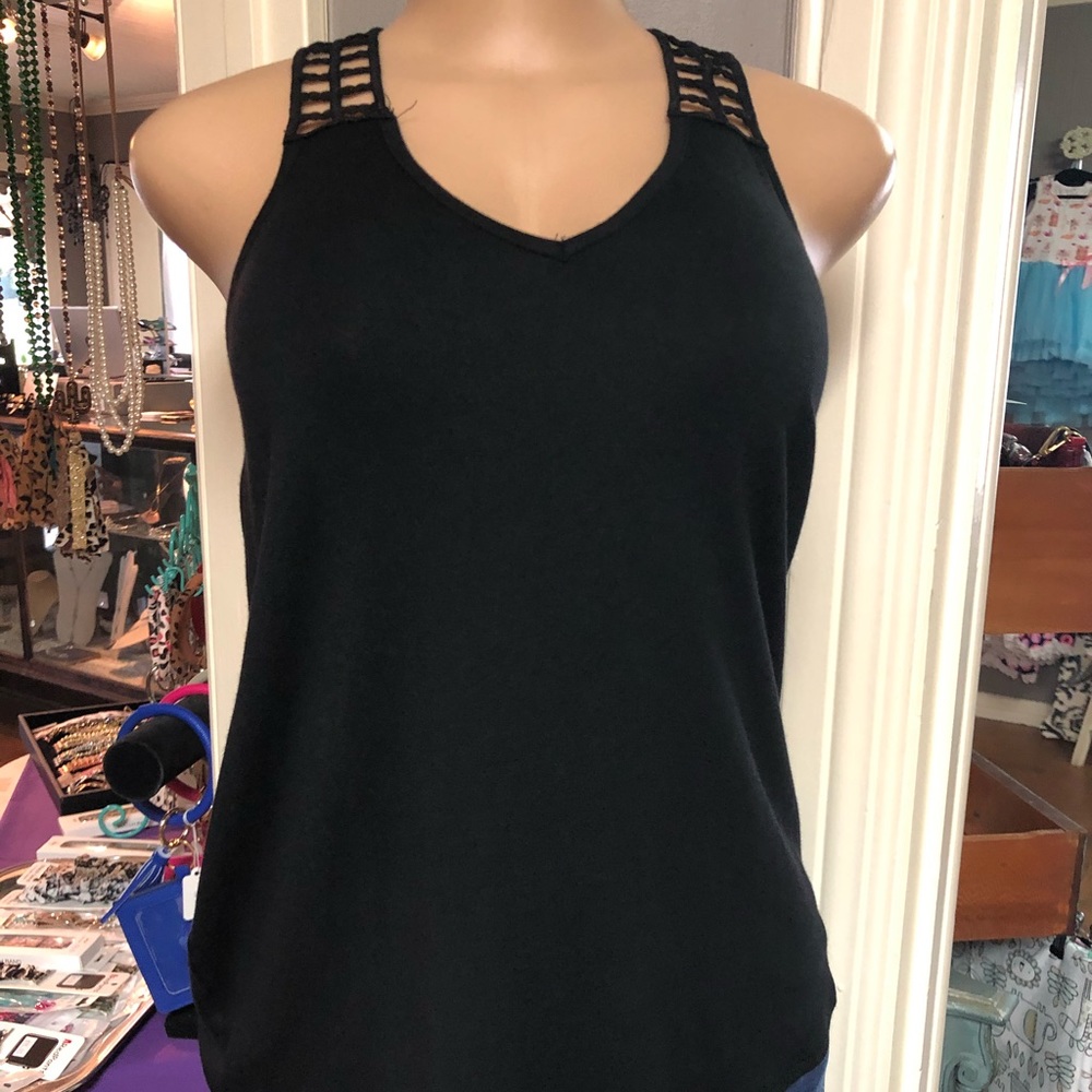 Black tank top